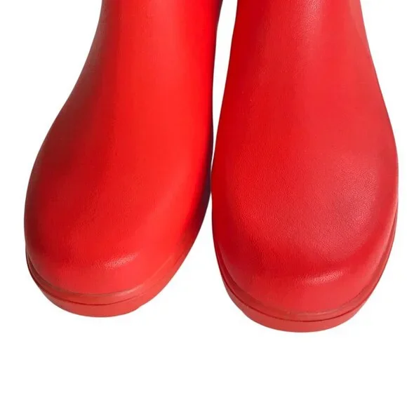 Aigle Miss Juliette Bottillon Red Rubber Rain Boots 10​​ - Picture 14 of 16